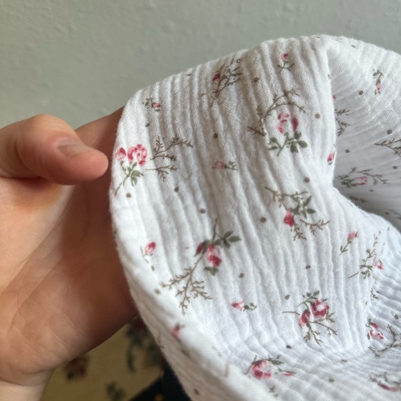 Gauze Cotton White Floral Dress - Picture 7 of 8